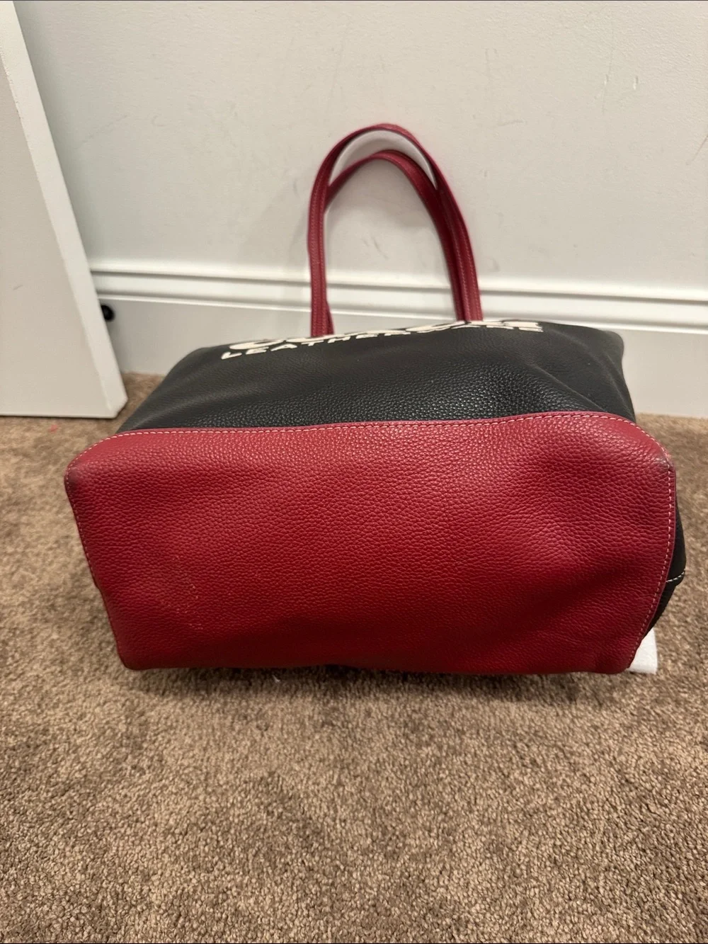 Coach Kia colorblock leather tote bag purse with hangtag